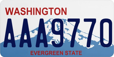 WA license plate AAA9770