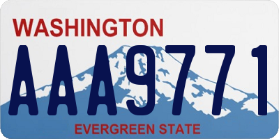 WA license plate AAA9771