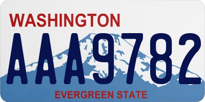 WA license plate AAA9782