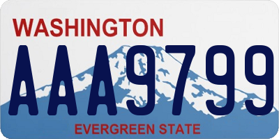 WA license plate AAA9799