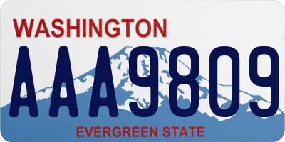 WA license plate AAA9809