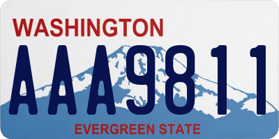 WA license plate AAA9811