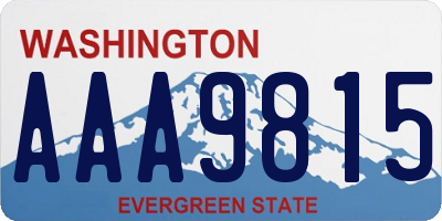 WA license plate AAA9815