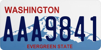 WA license plate AAA9841