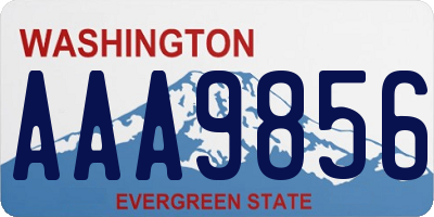 WA license plate AAA9856