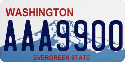 WA license plate AAA9900