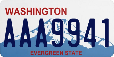 WA license plate AAA9941