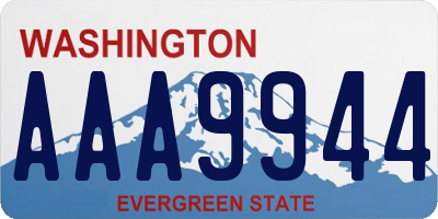 WA license plate AAA9944