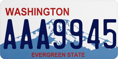 WA license plate AAA9945