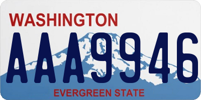 WA license plate AAA9946