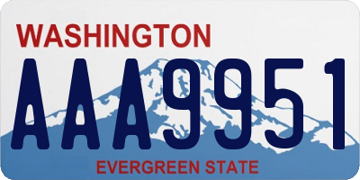 WA license plate AAA9951