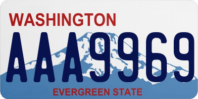 WA license plate AAA9969