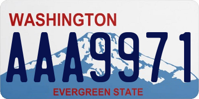 WA license plate AAA9971