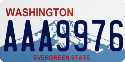 WA license plate AAA9976