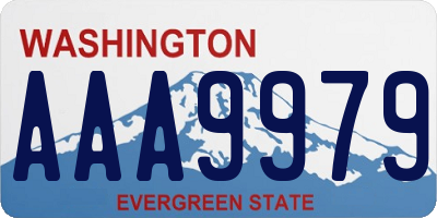 WA license plate AAA9979