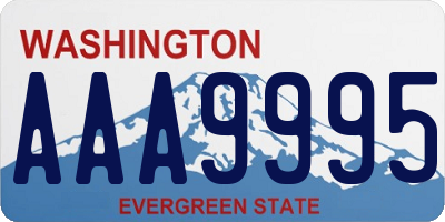 WA license plate AAA9995