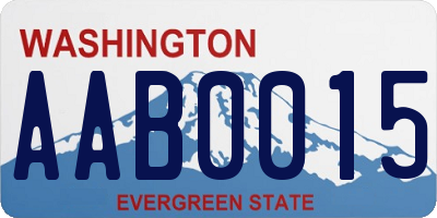 WA license plate AAB0015