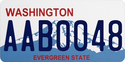 WA license plate AAB0048