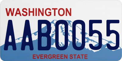 WA license plate AAB0055