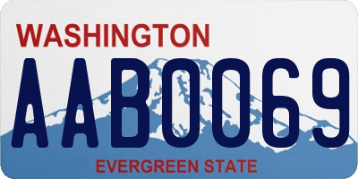 WA license plate AAB0069