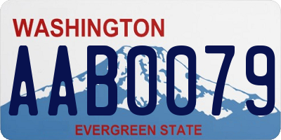 WA license plate AAB0079