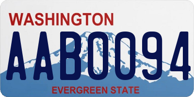 WA license plate AAB0094