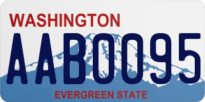 WA license plate AAB0095