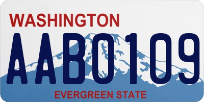 WA license plate AAB0109