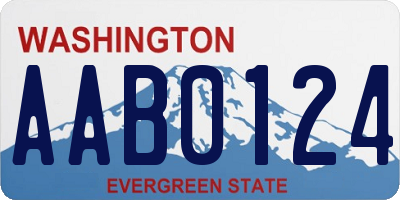 WA license plate AAB0124