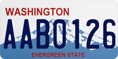 WA license plate AAB0126