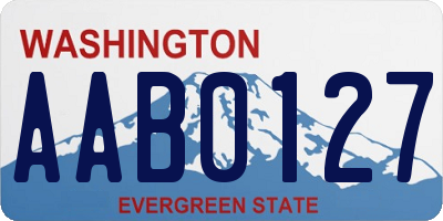 WA license plate AAB0127