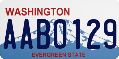 WA license plate AAB0129