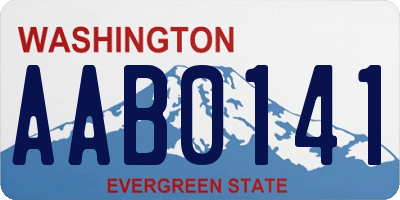 WA license plate AAB0141