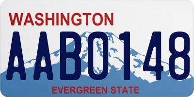 WA license plate AAB0148