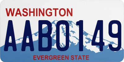 WA license plate AAB0149