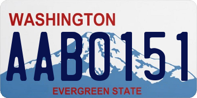 WA license plate AAB0151