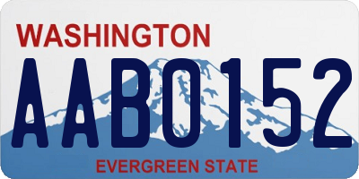 WA license plate AAB0152