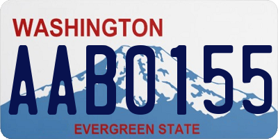 WA license plate AAB0155