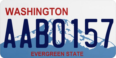 WA license plate AAB0157