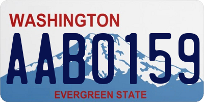 WA license plate AAB0159