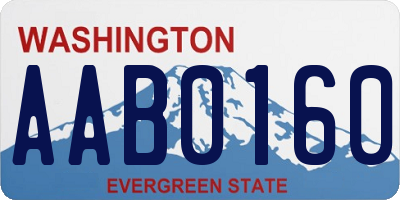 WA license plate AAB0160