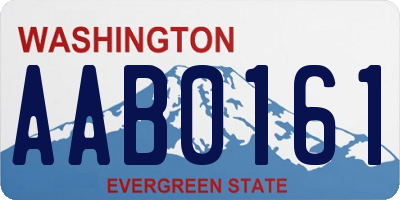 WA license plate AAB0161