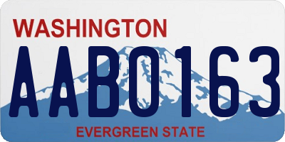 WA license plate AAB0163