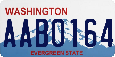 WA license plate AAB0164