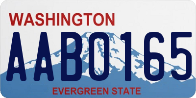 WA license plate AAB0165