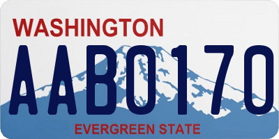 WA license plate AAB0170