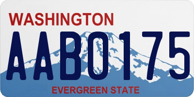 WA license plate AAB0175