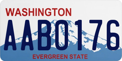 WA license plate AAB0176