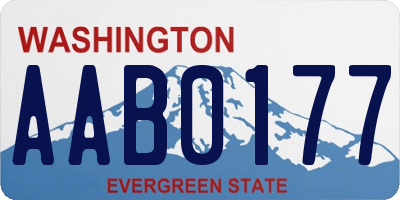 WA license plate AAB0177