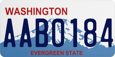 WA license plate AAB0184